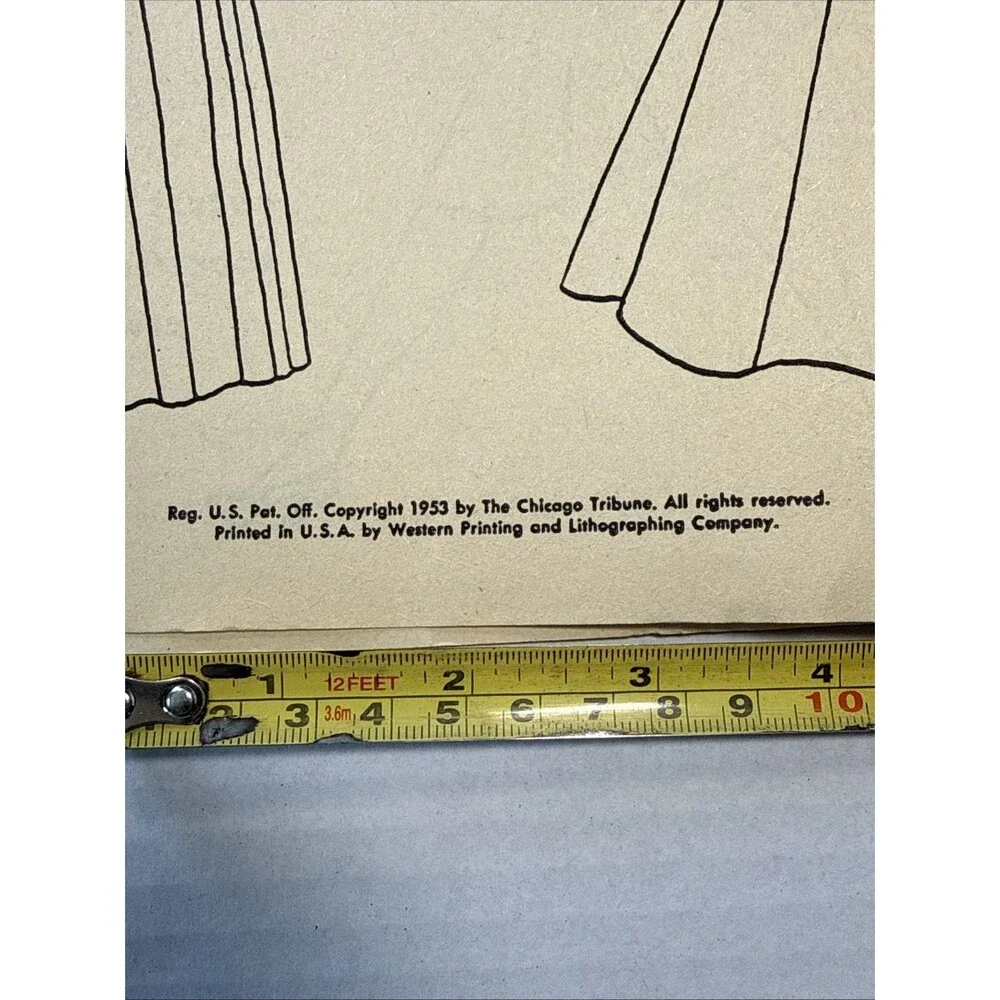 1953 Winnie Winkle Cut-Out Coloring Book Paper Doll Unused Pristine